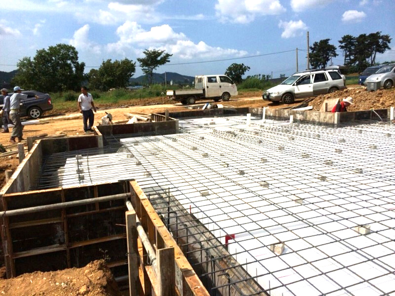 전원주택 공사장면