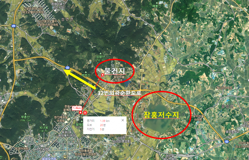 시내 5분거리, 32번 외곽순환도로, 649도로 교차점 사방 편리한 교통접근성 우수